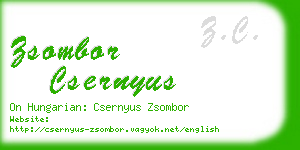 zsombor csernyus business card